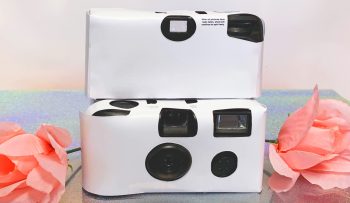 All White Custom Disposable Camera