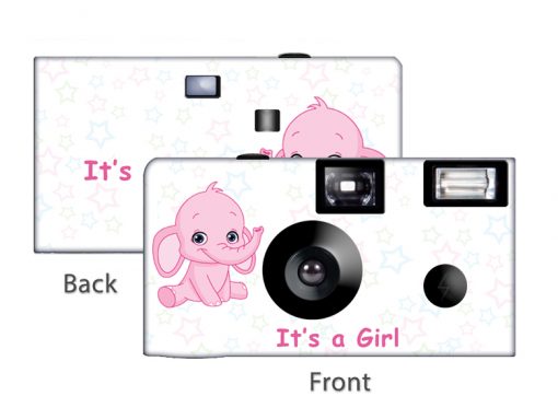 Elephant in Pink Custom Disposable Camera