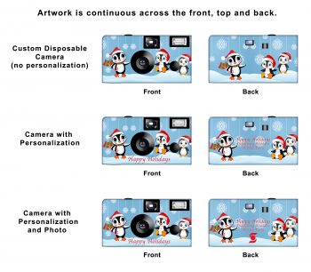 Holiday Penguins Custom Disposable Camera