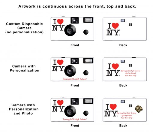 I Love New York Custom Disposable Camera