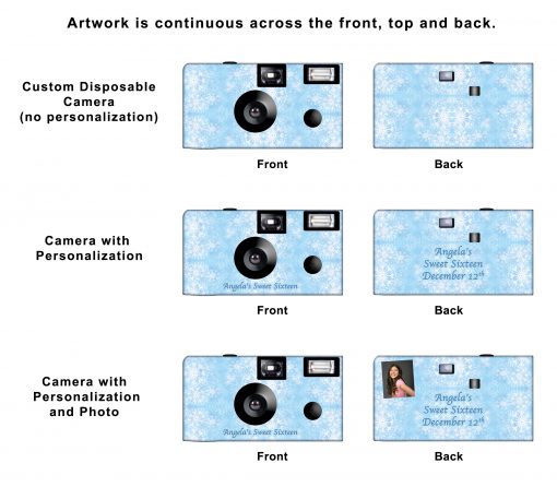 Snowflakes Custom Disposable Camera