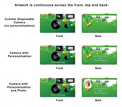 A Green Christmas Custom Disposable Camera