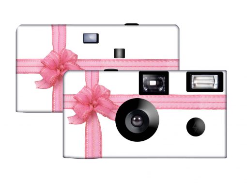 Beautiful Pink Ribbon Custom Disposable Camera