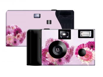 Pink Gerbera Daisies Custom Disposable Camera