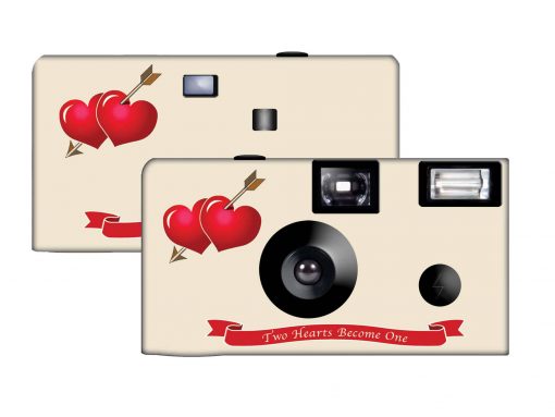 Two Hearts Custom Disposable Camera