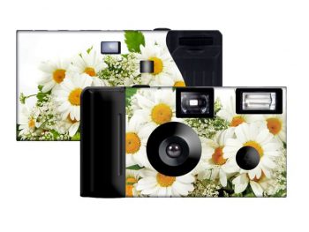 White Daisies Custom Disposable Camera