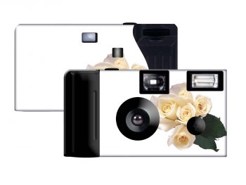 White Roses Custom Disposable Camera