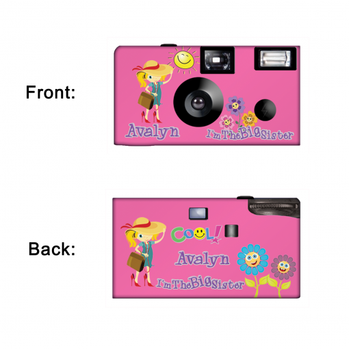 Big Sister Camera and Photo Album Set in Hot Pink