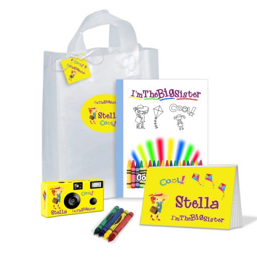 Big Sister Gift Bag Set in Yellow