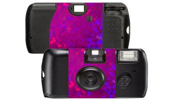Holographic Crystal Purple Custom Disposable Camera