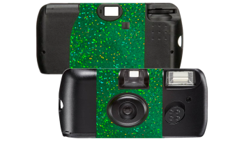 Holographic Sequins Emerald Green Custom Disposable Camera