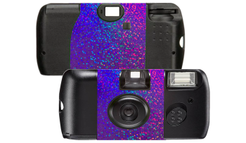 Holographic Sequins Amethyst Custom Disposable Camera