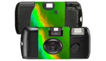 Holographic Rainbow Green Custom Disposable Camera