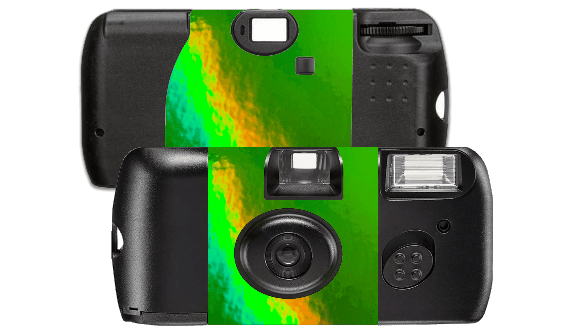 Holographic Rainbow Green Custom Disposable Camera - Custom Camera