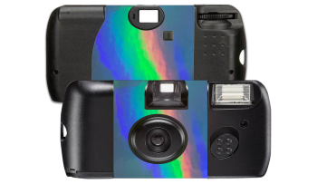 Holographic Rainbow Sky Blue Custom Disposable Camera